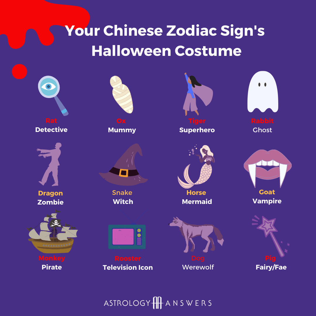 Halloween costumes based off of somebody's Chinese zodiac sign.